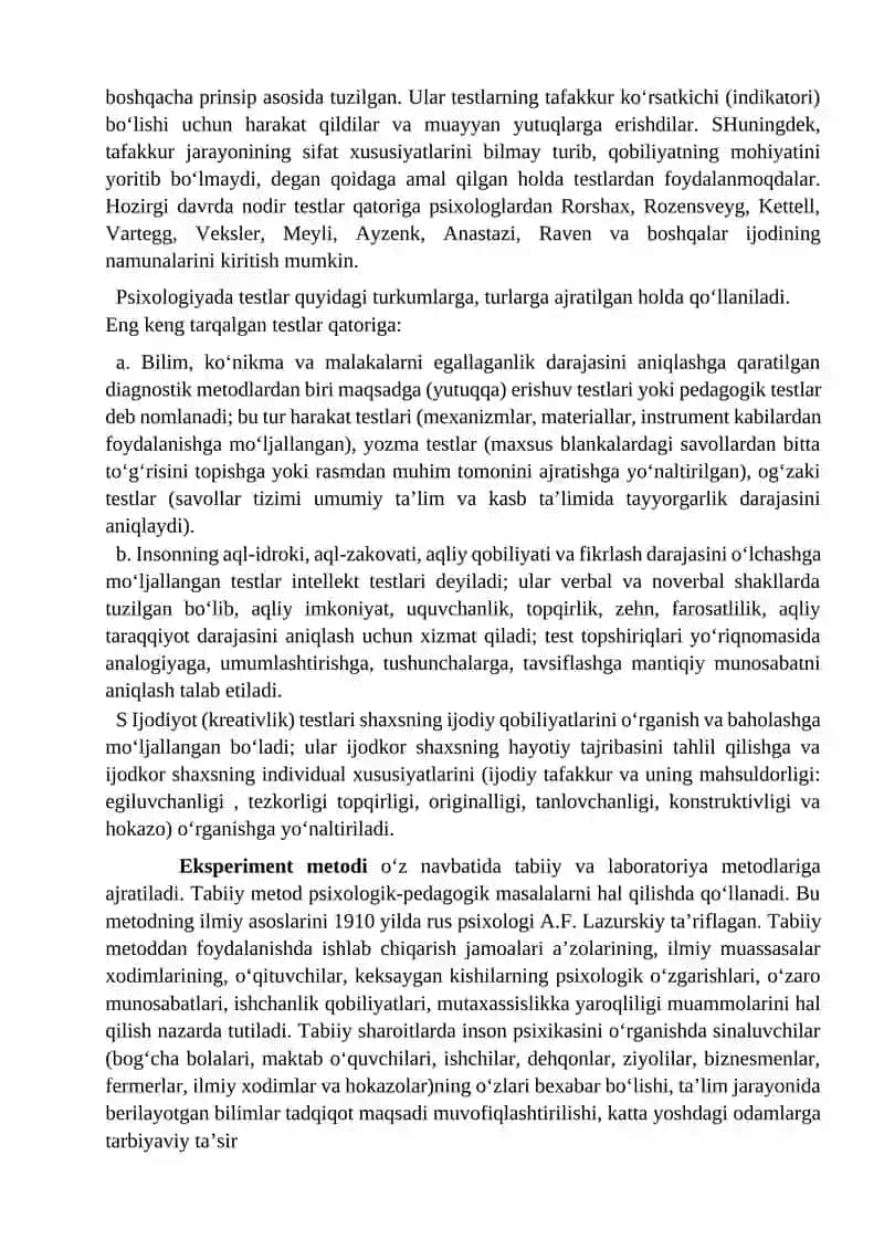 Psixologiyaning tadqiqot metodlari va tarmoqlari 4