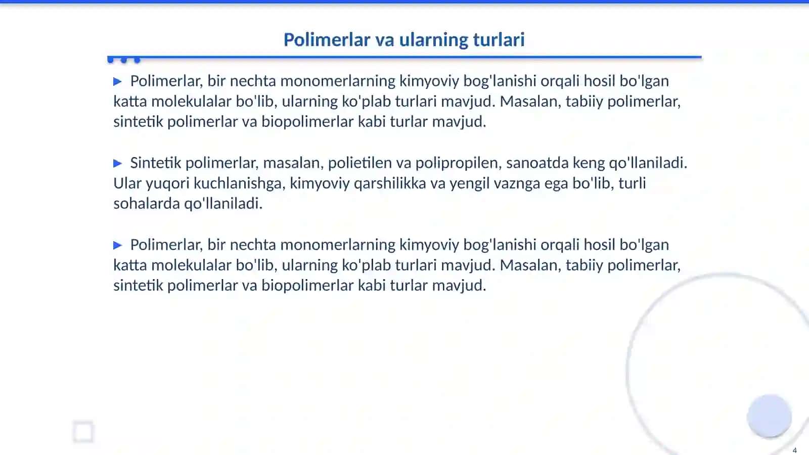 Nanotexnologiya va polimerlar sintezi 4