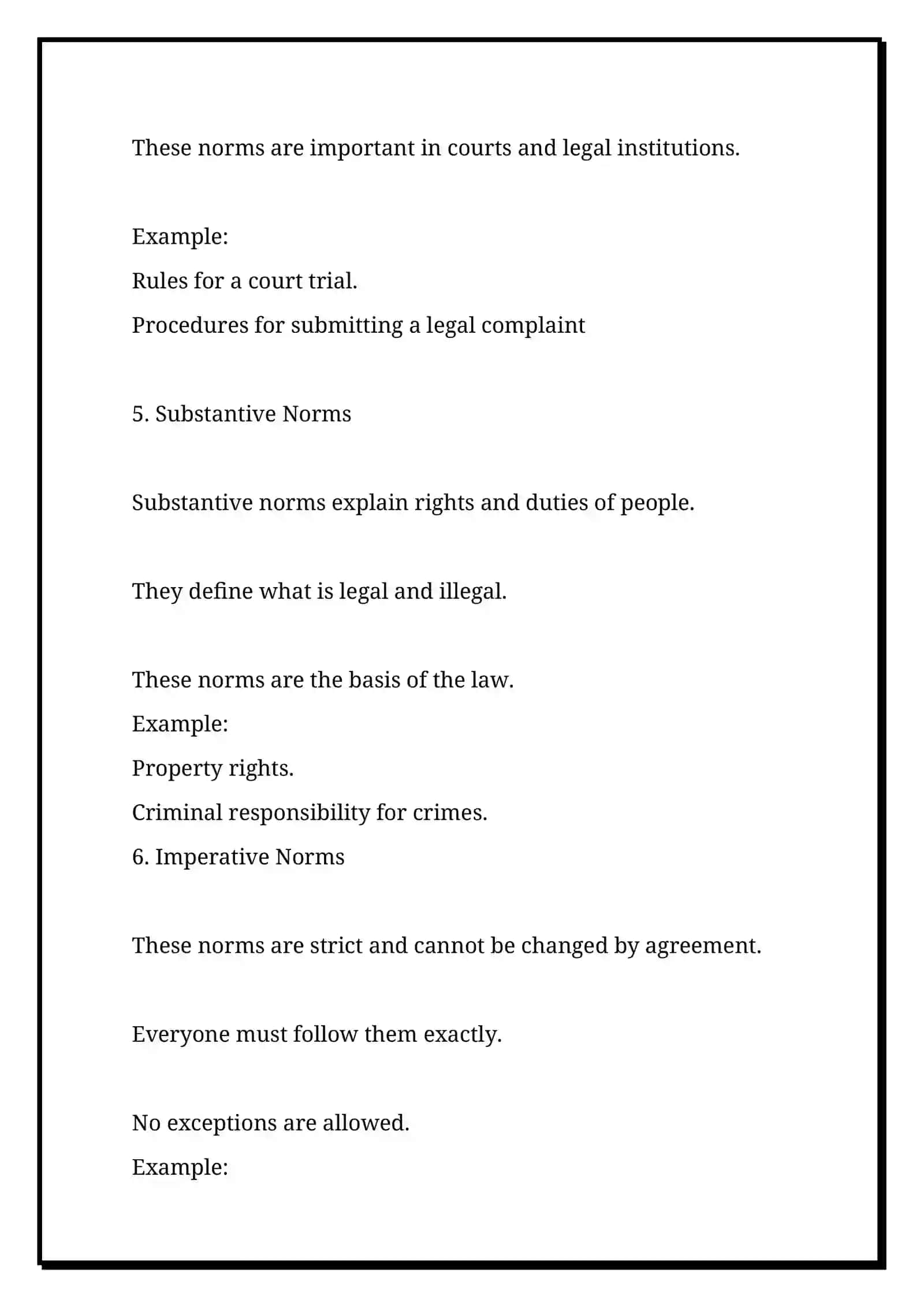 Types of Legal Norms 4