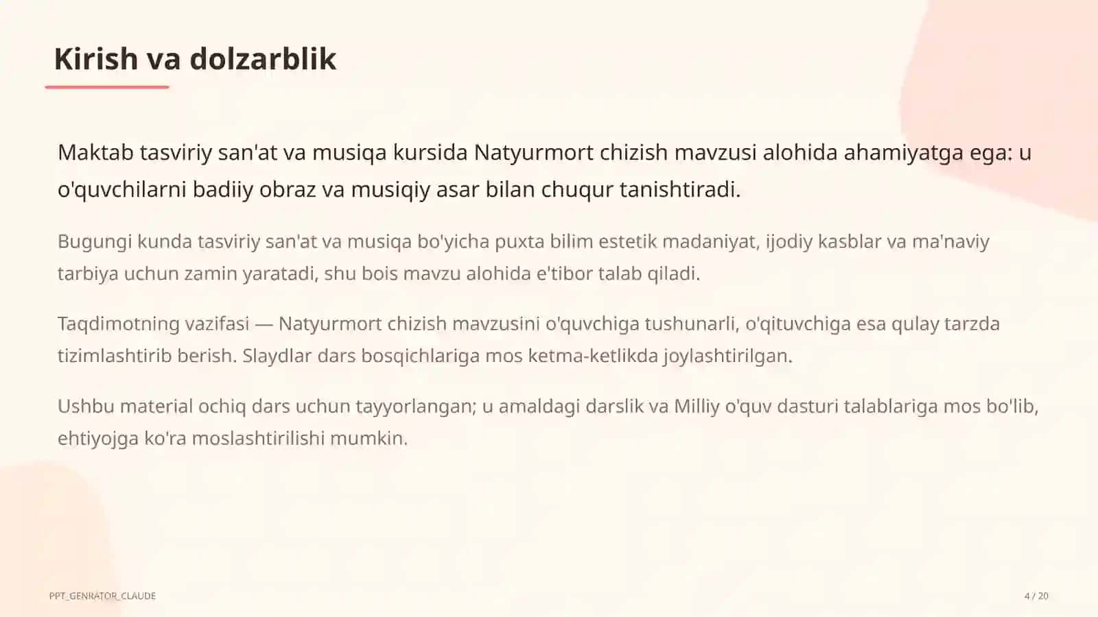 Natyurmort chizish (2-sinf) 4