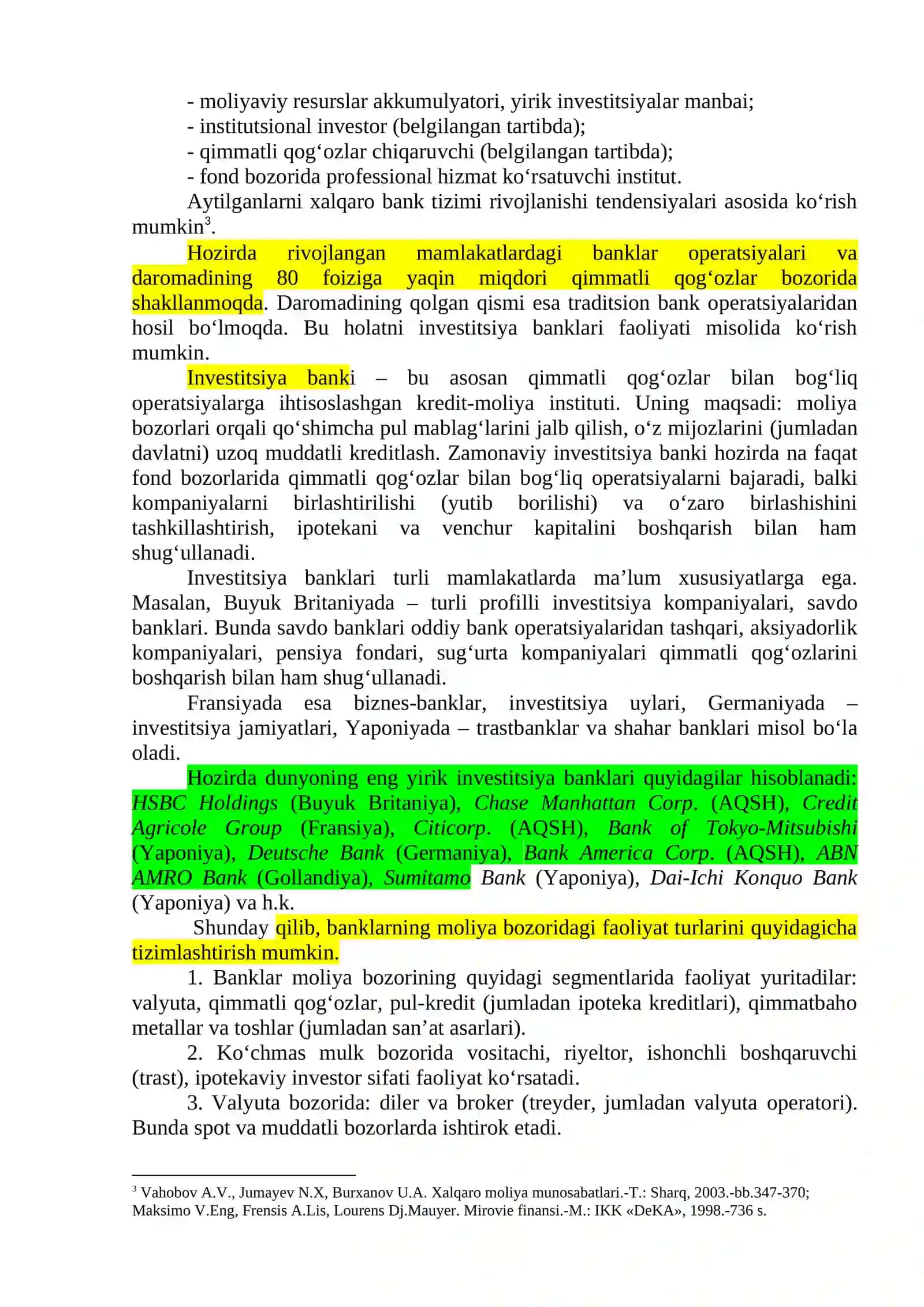 Moliyaviy vositachilar 4