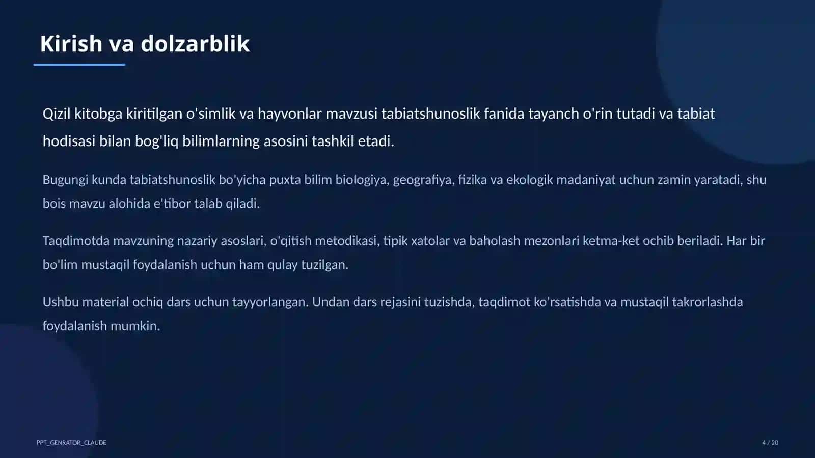 Qizil kitobga kiritilgan o'simlik va hayvonlar (4-sinf) 4