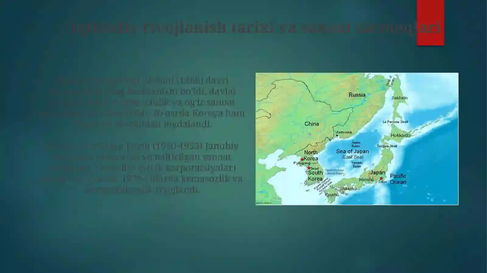 Yaponiya va Koreya Respublikasiga iqtisodiy-geografik tavsif 4
