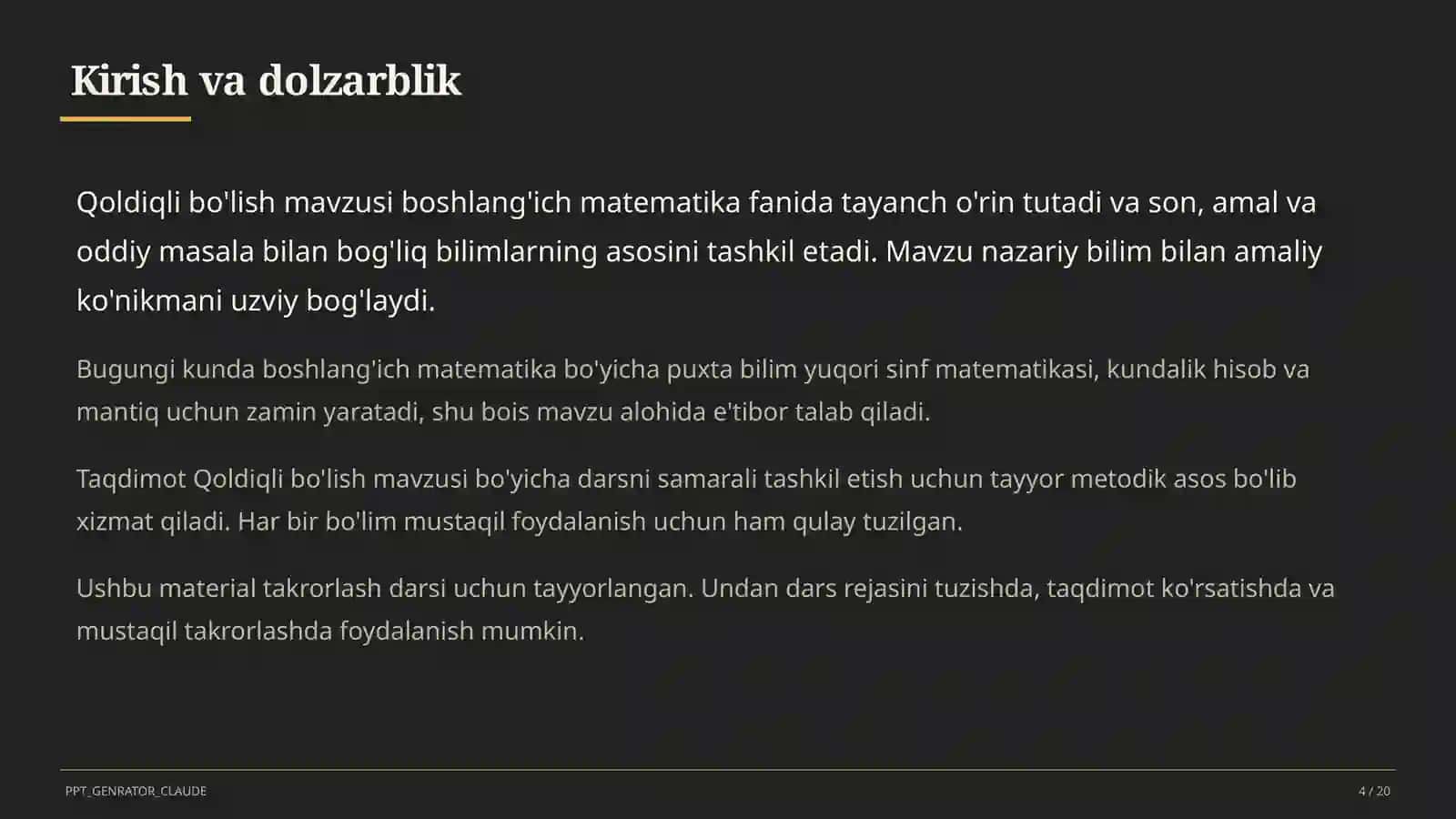 Qoldiqli bo'lish (3-sinf) 4