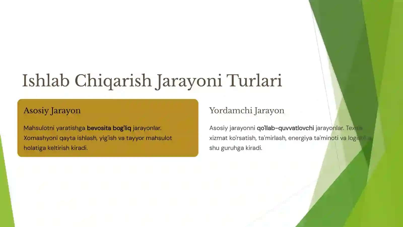Ishlab chiqarish Jarayoni 4