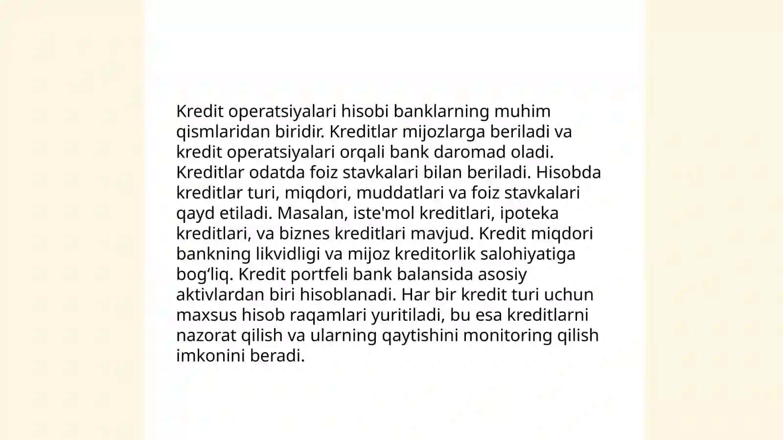 Banklarda ichki operatsiyalar hisobi 4