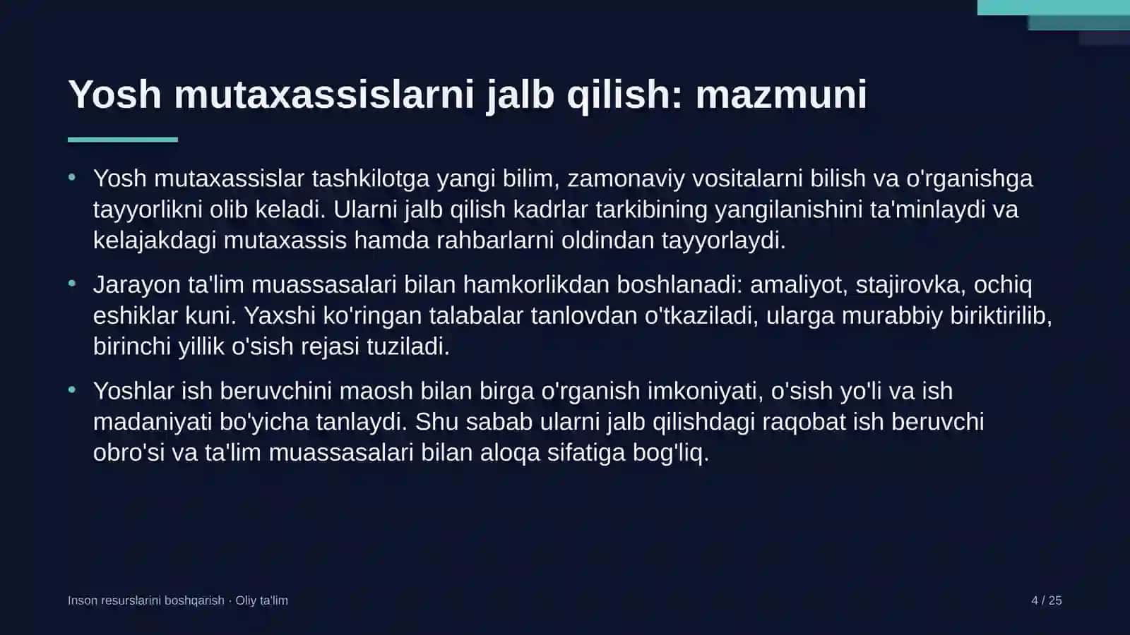 eksport faoliyatida yosh mutaxassislarni jalb qilish 6281 4