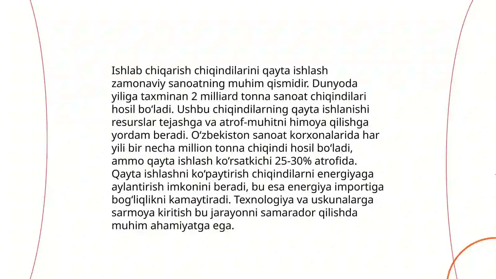 Ohak ishlab chiqaruvchi korxonalarning atrof muhitga zararini kamaytirish 4
