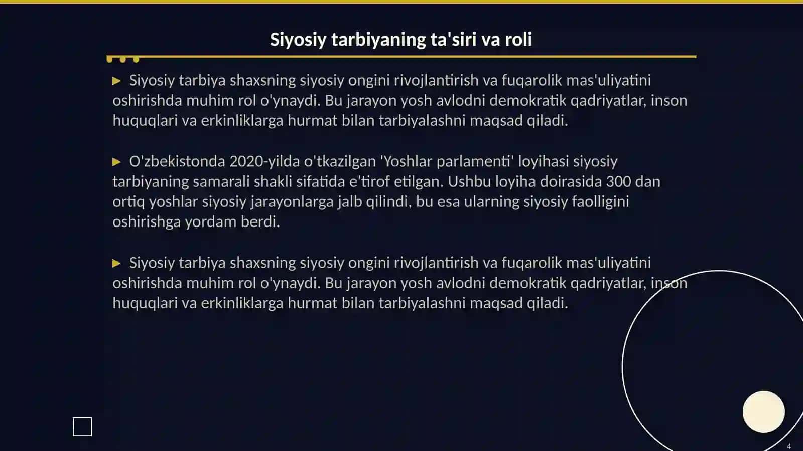 Tarbiyaviy jarayonda gʻoyaviy siyosiy, axloqiy tarbiyani tashkil etish 4