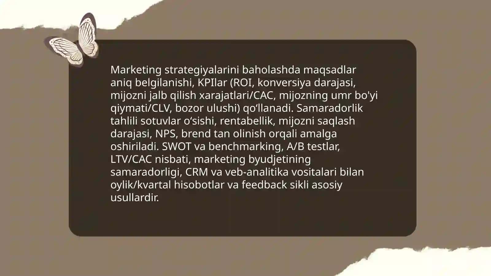 Bozor tadqiqotlari usullari va xoʻjalik subyektlari marketing faoliyatini tahlili 4