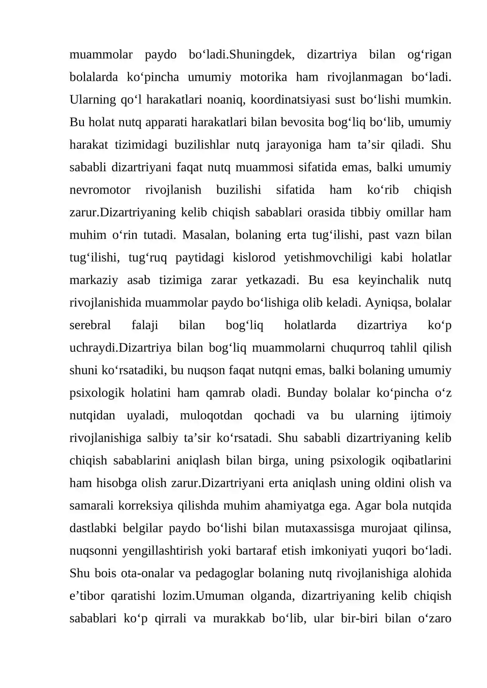 Dizartriyani kelib chiqish sabablari 4