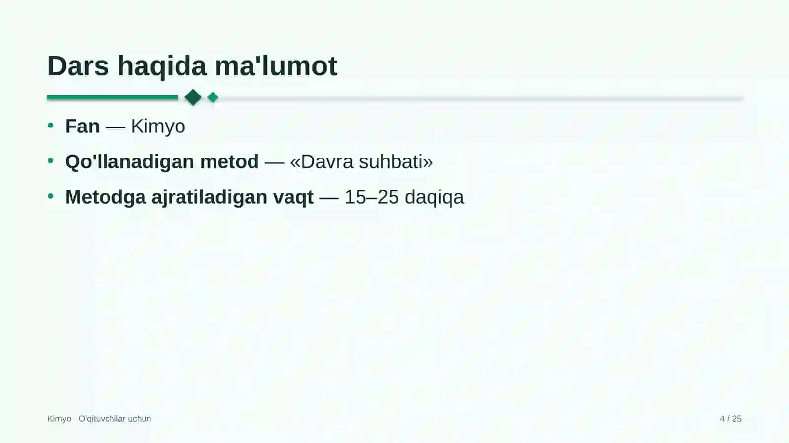 kimyo darslarida davra suhbati metodidan foydalanish 5765 4