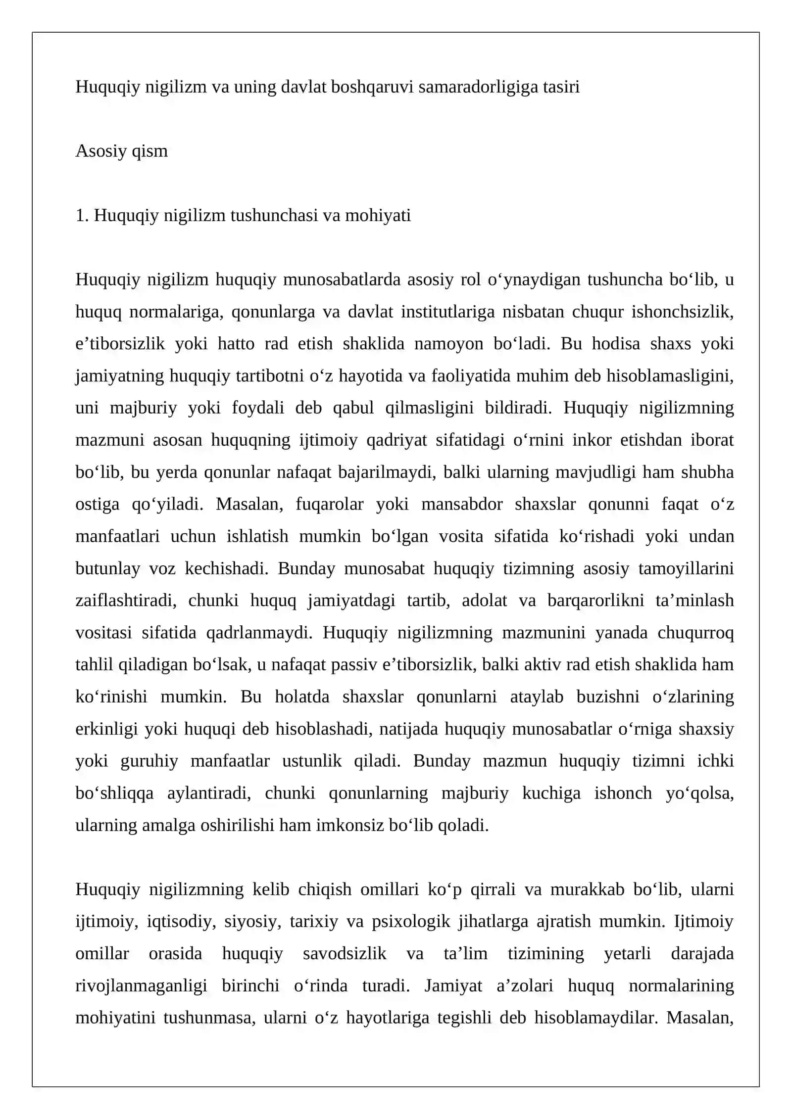 Huquqiy nigilizm va uning davlat boshqaruvi samaradorligiga tasiri 4