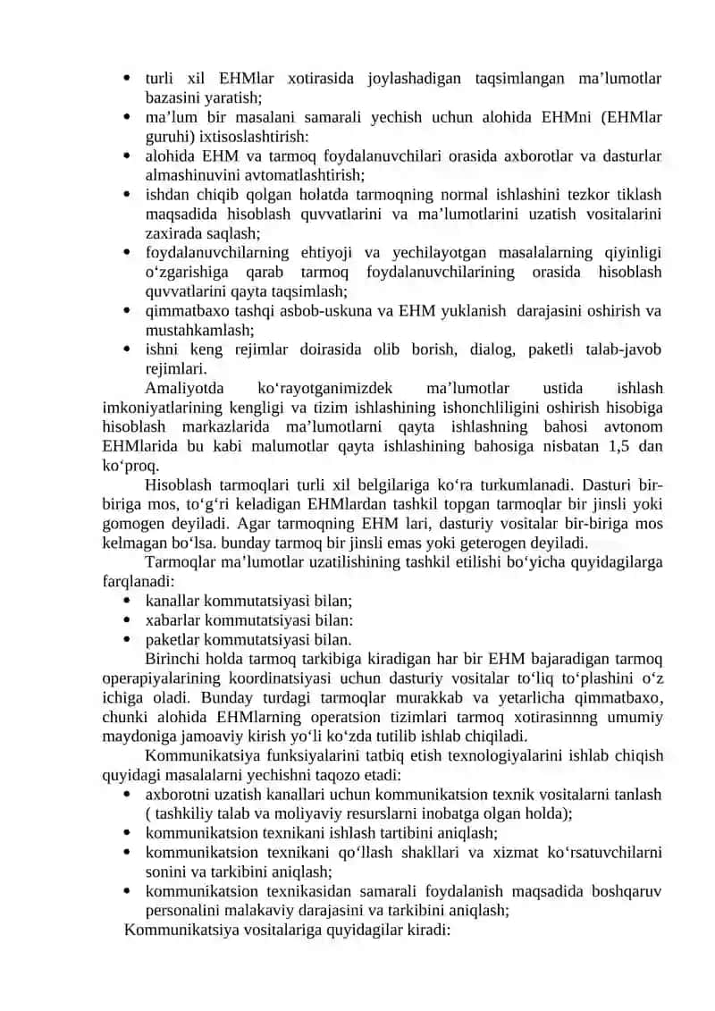 Tarmoq texnologiyalari va Internet xizmatlari 4