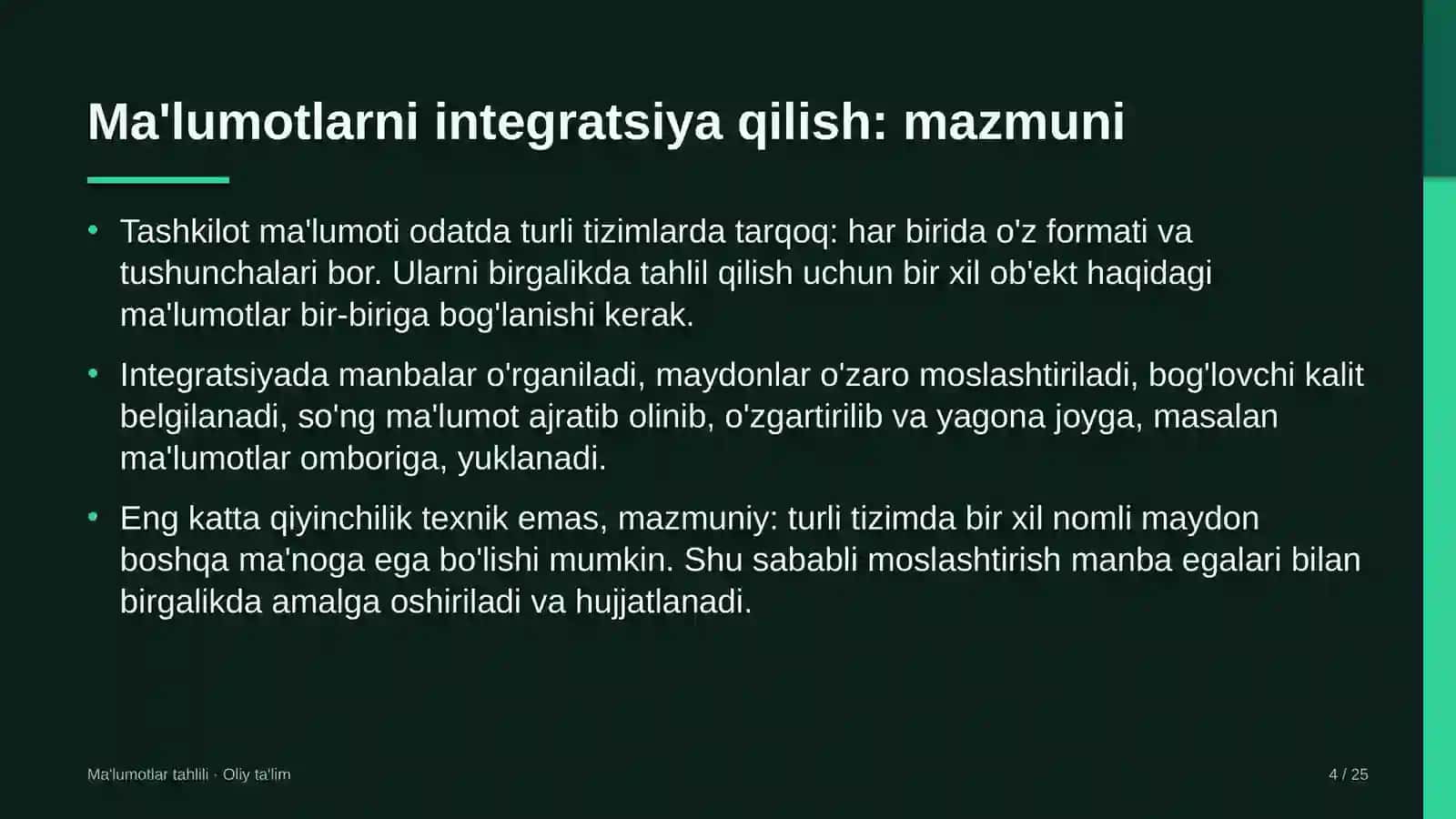 Gid-ekskursovodlik xizmatida ma'lumotlarni integratsiya qilish 4