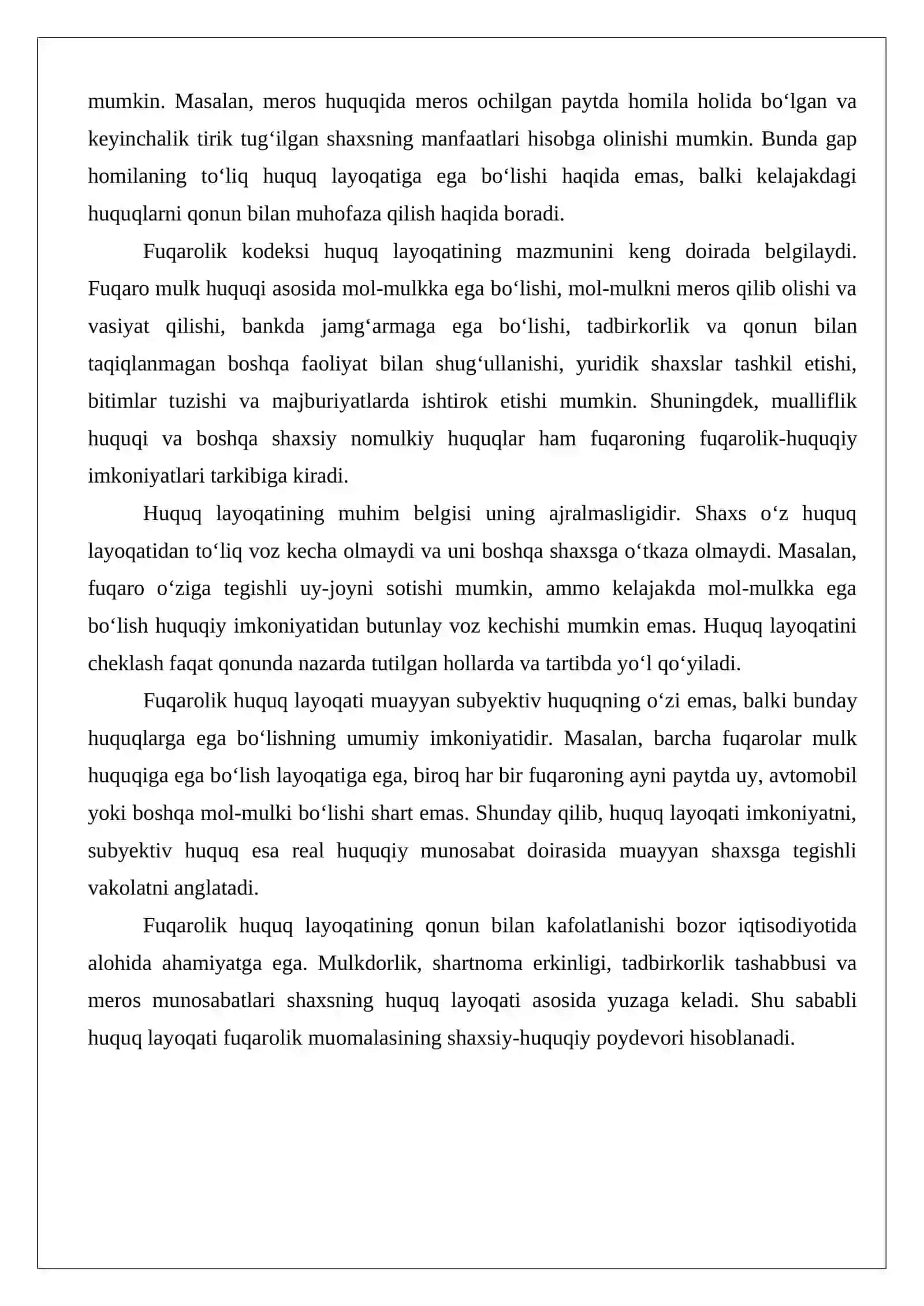 Fuqarolar — fuqarolik huquqining subyekti sifatida 4