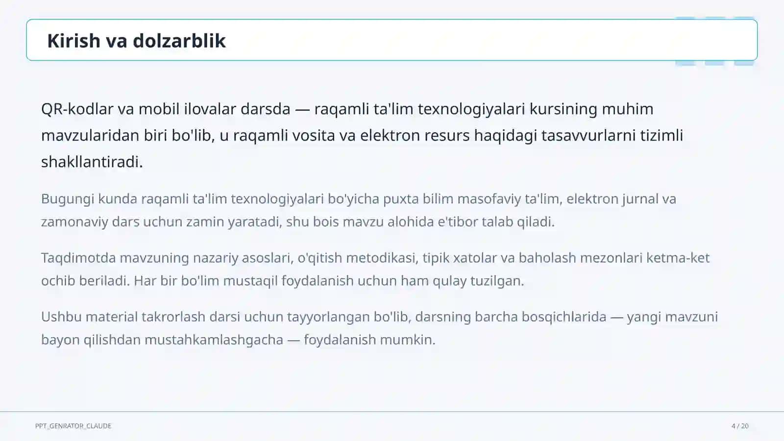 QR-kodlar va mobil ilovalar darsda 4