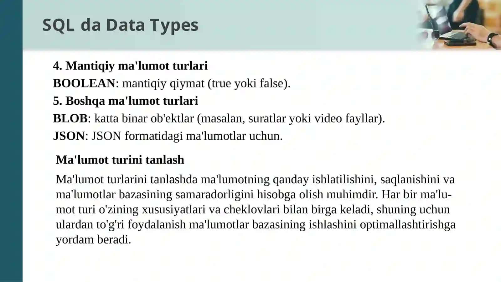 SQLdaDataTypes 4