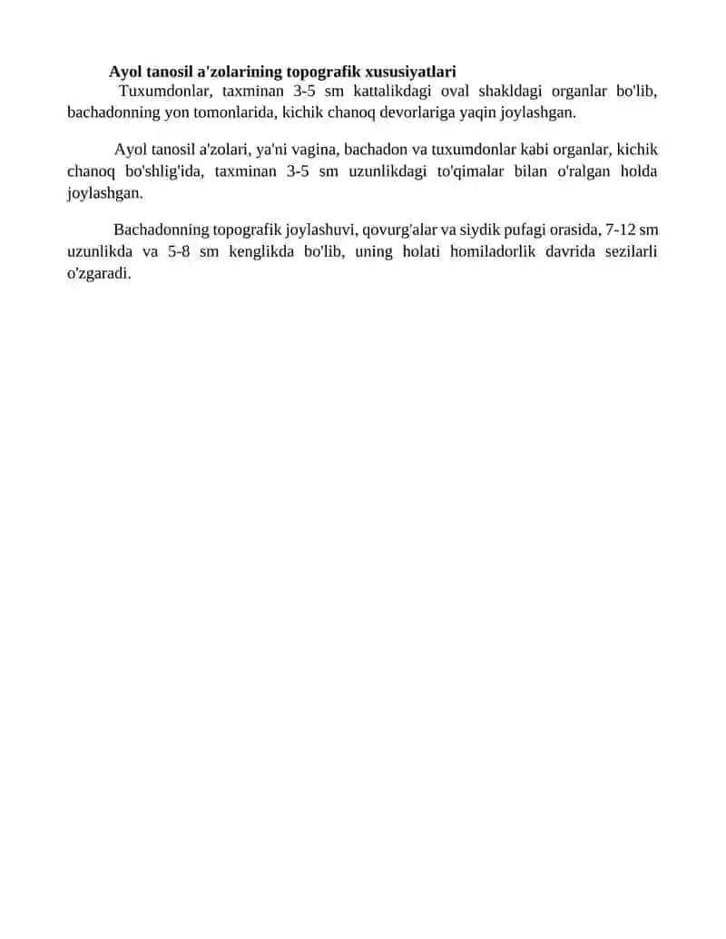 Tanosil a'zolari va ularning topografik tuzilishi 4