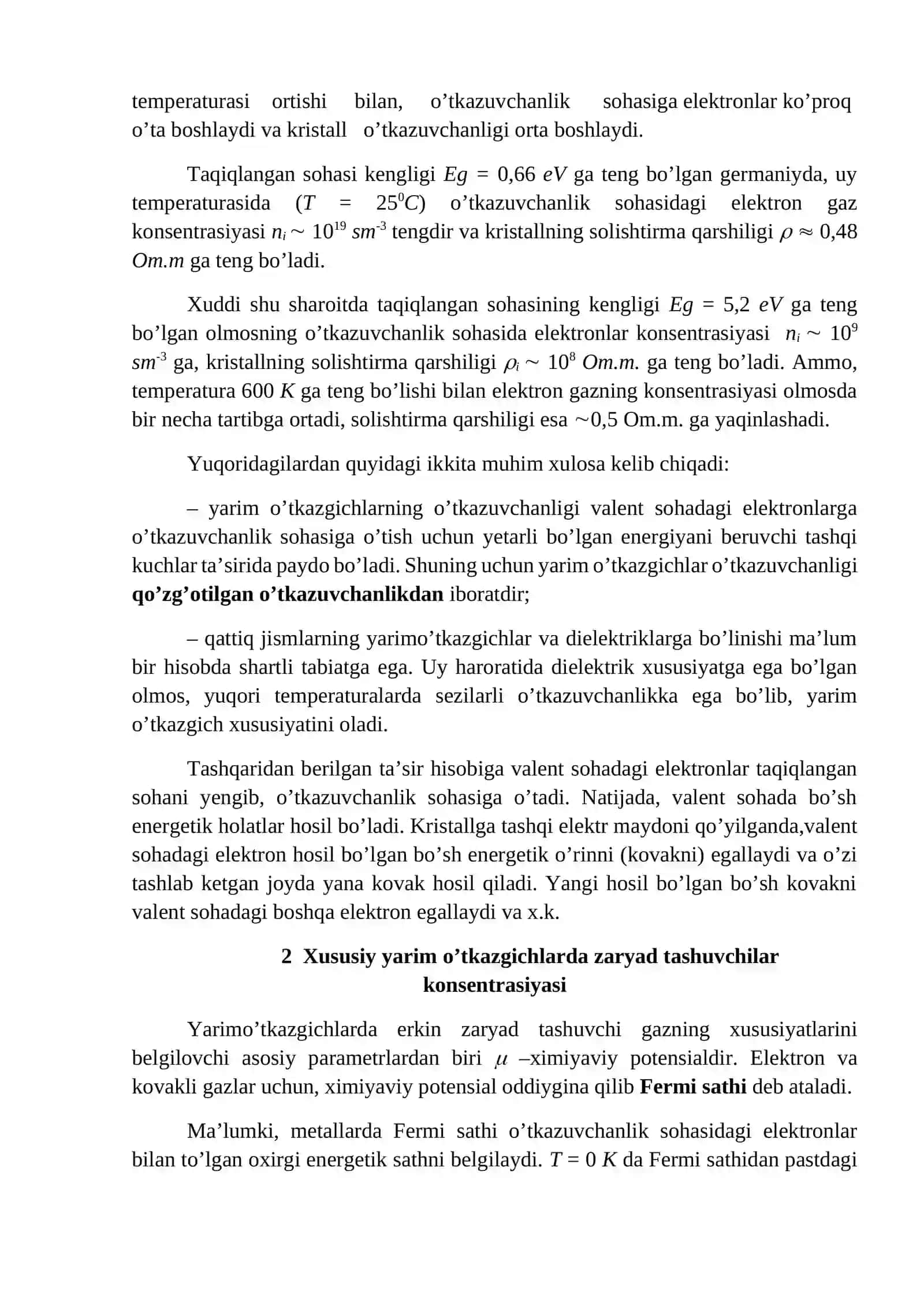 Xususiy yarim o'tkazgichlar 4