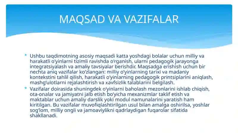 Milliy vaharakatlio’yinlarni rejalashtirish va nazorat qilish 4