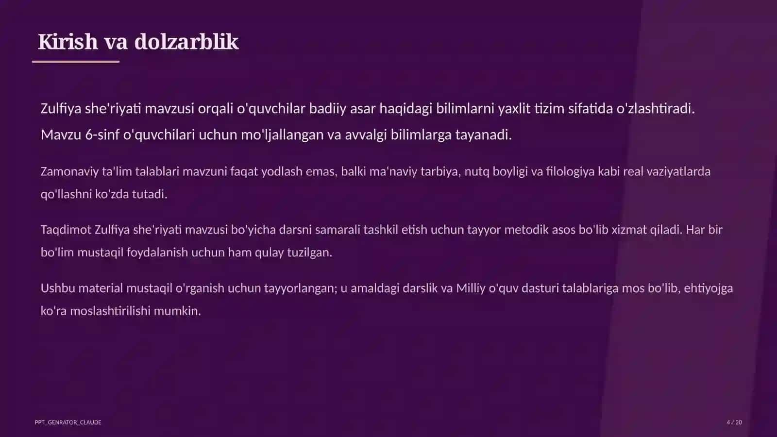Zulfiya she'riyati (6-sinf) 4