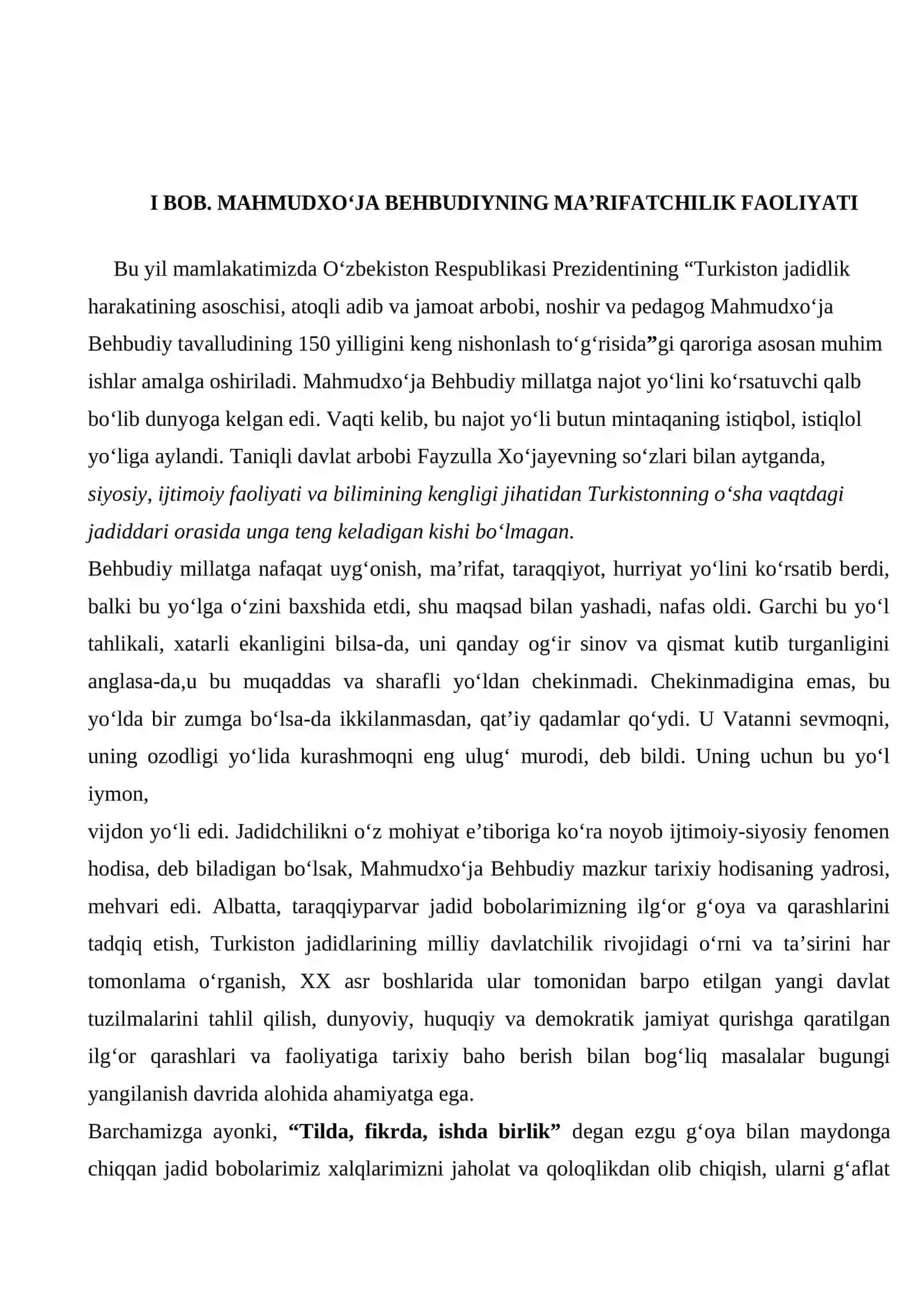 Mahmudxo‘ja Behbudiyning “Padarkush” dramasida ma’rifatparvarlik motivlari 4