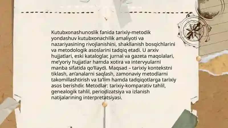Kutubxonashunoslik fanining metodologiyasi 4