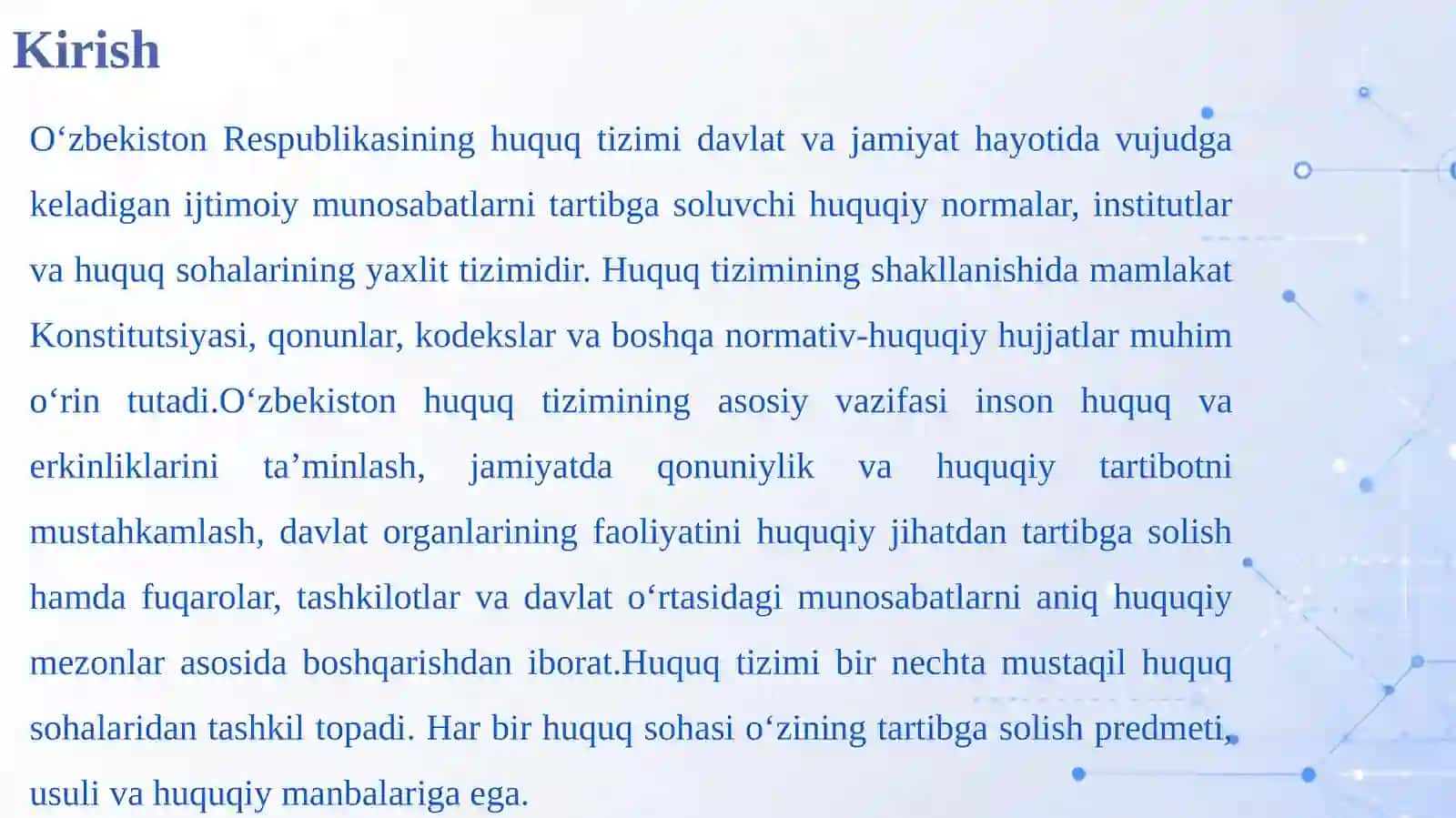 O‘zbekiston huquq tizimi asosiy sohalarining tavsifi 4