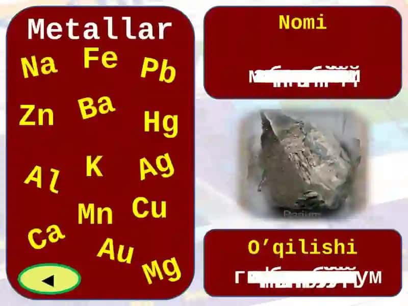 Metallar hisobi 4