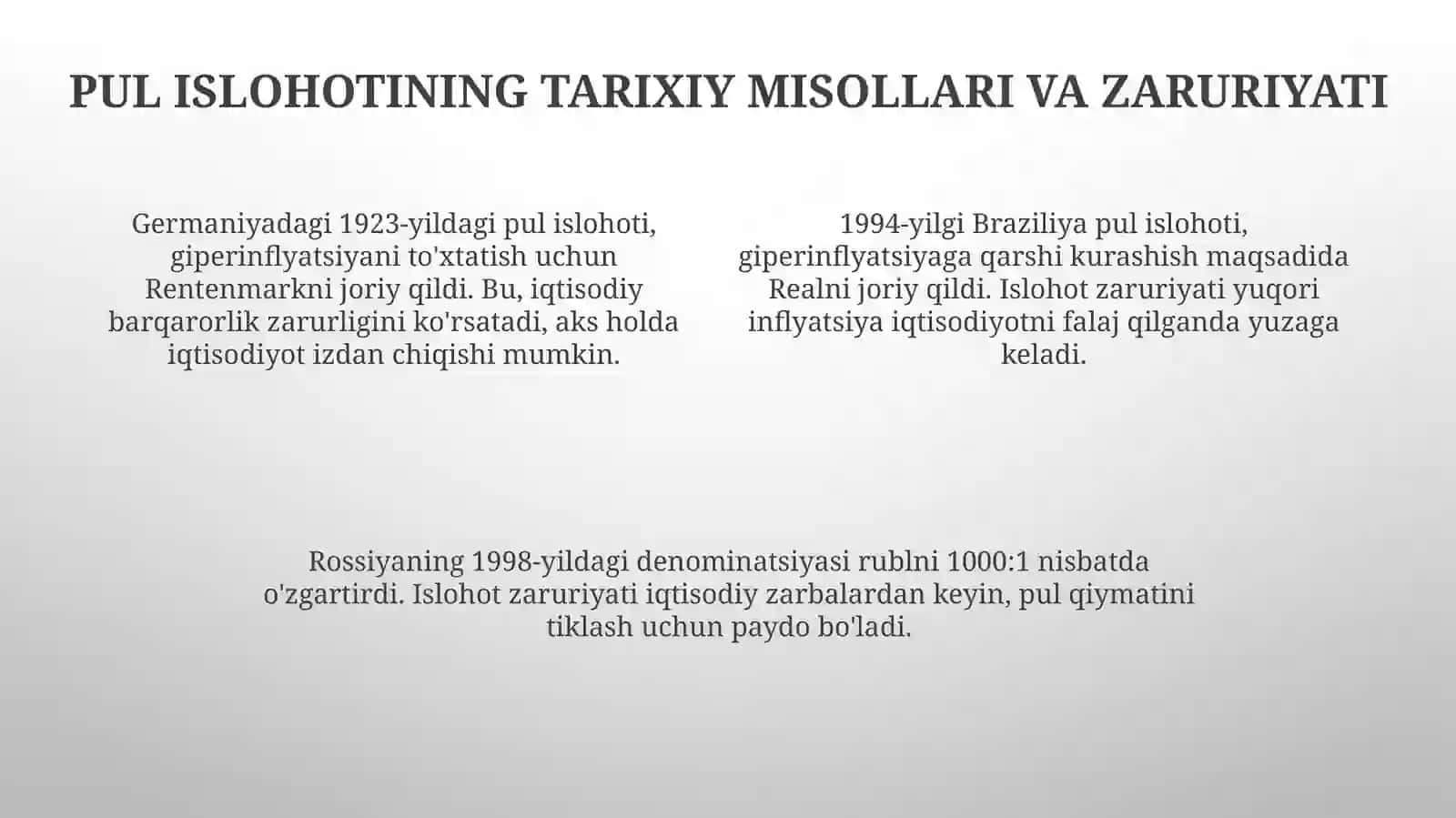 Pul islohoti 4