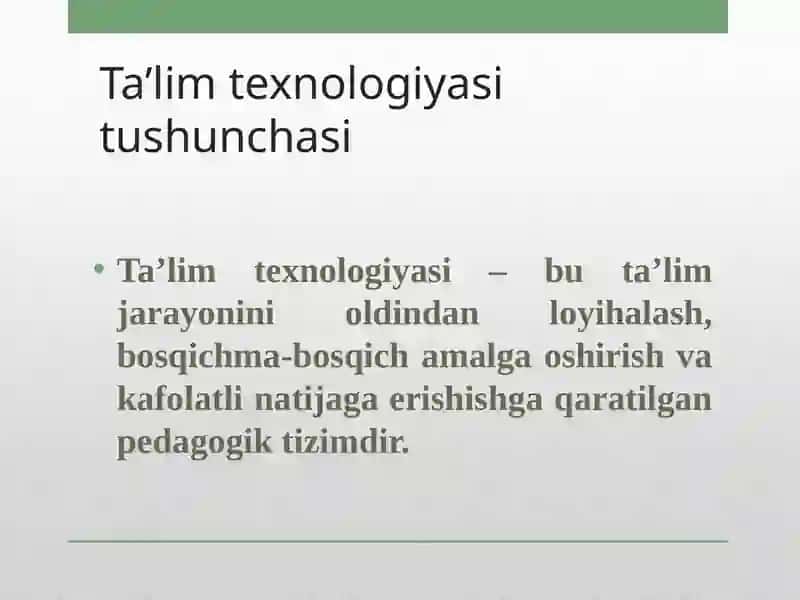 Ta’limning jamoaviy va guruhiy texnologiyasi 4