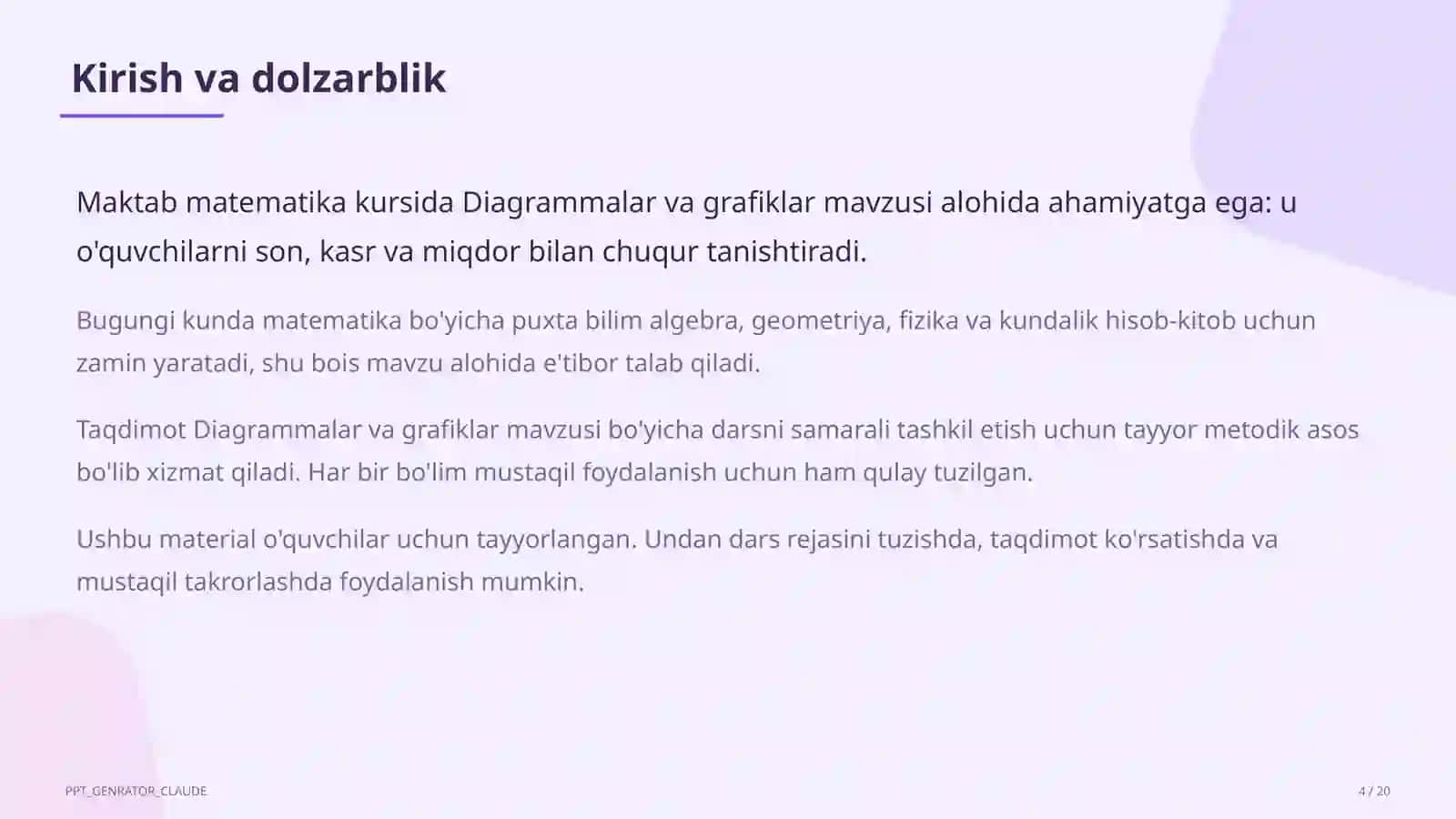 Diagrammalar va grafiklar (6-sinf) 4
