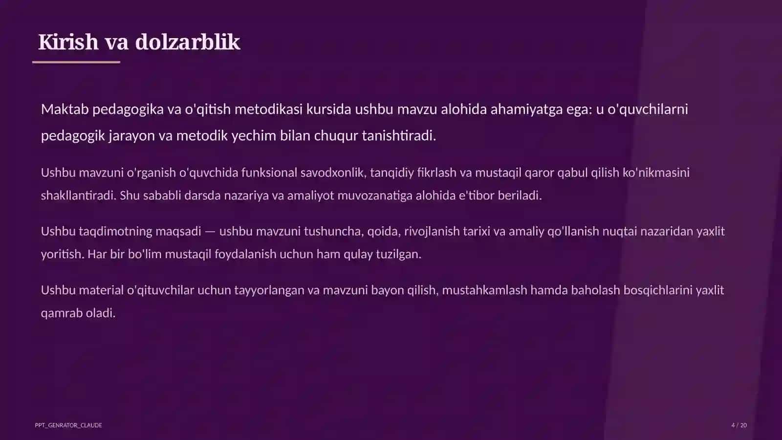 O'qituvchining nutq madaniyati va pedagogik muloqot 4