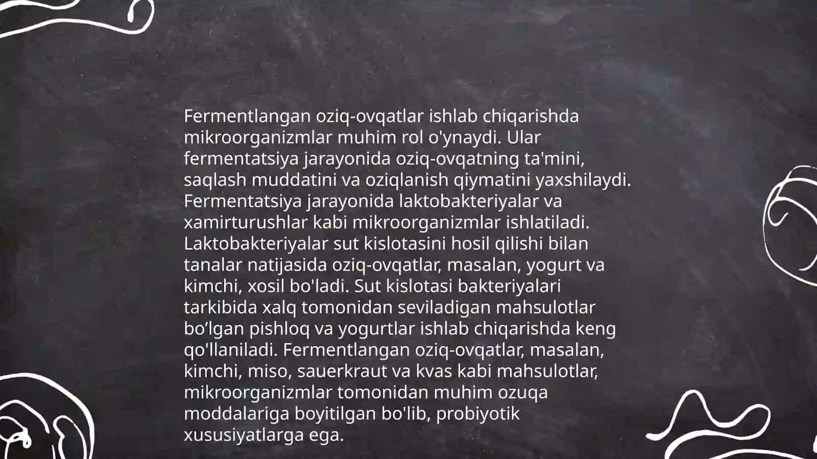 Mahsulotlarning va oziq ovqat xom ashyolarini qayta ishlashda ishlatiladigan mikroorganizmlar haqida tushuncha 4