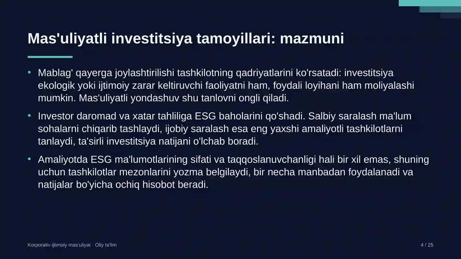 gaz qazib olishda mas'uliyatli investitsiya tamoyillarini qo'llash 5223 4