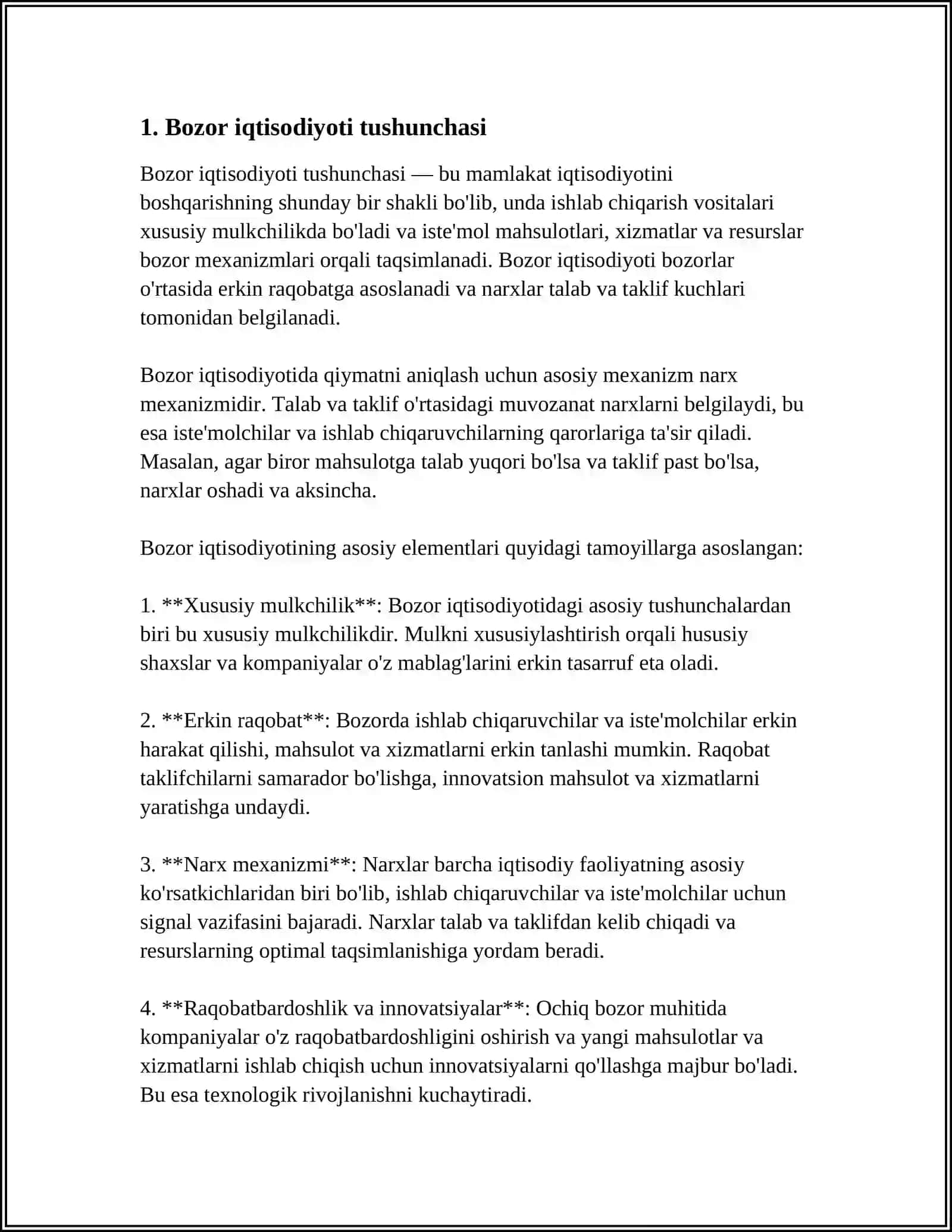 Bozor iqtisodiyoti tushunchasi 4