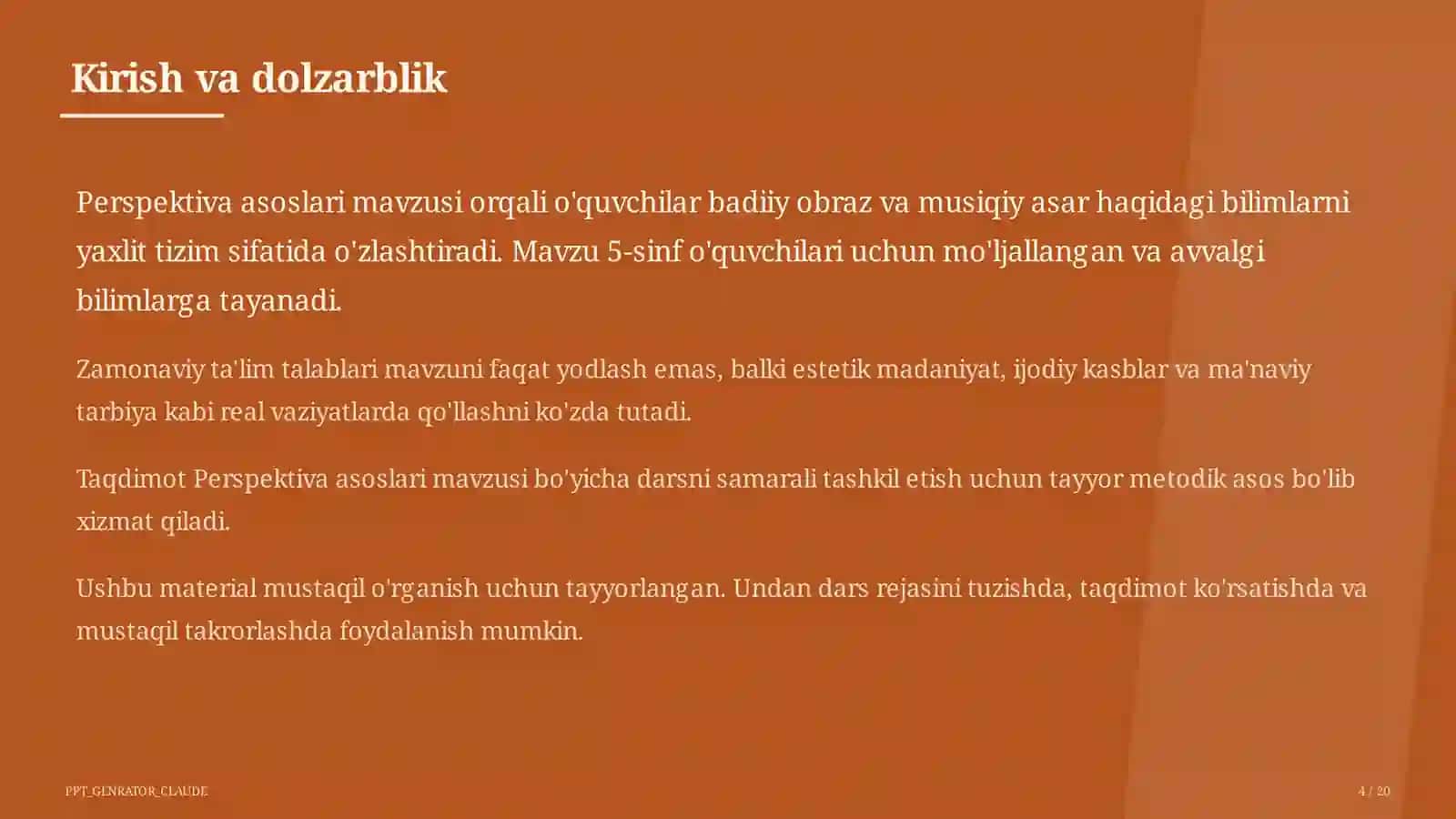 Perspektiva asoslari (5-sinf) 4