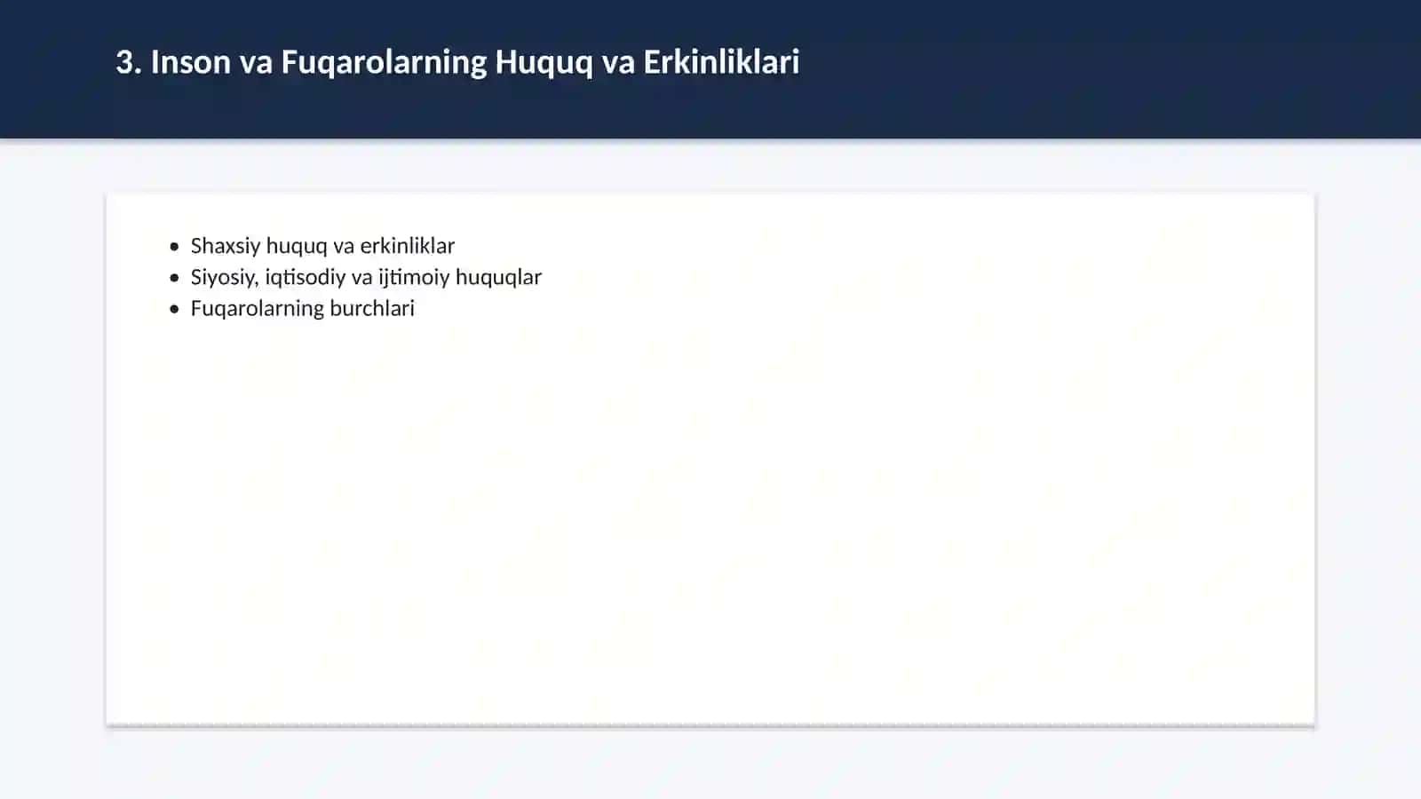 O'zbekiston Respublikasi Konstitutsiyasi asoslari 4