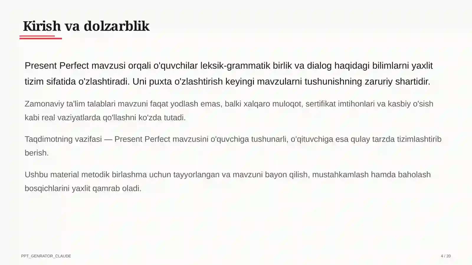 Present Perfect (8-sinf) 4