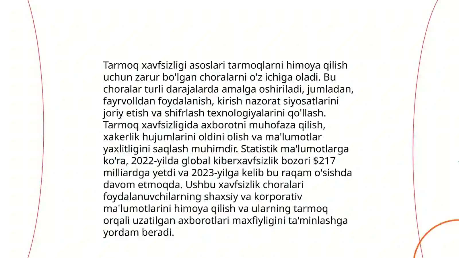 Kompyuter tarmoqlari va tarmoq xavsizligi muammolari 4