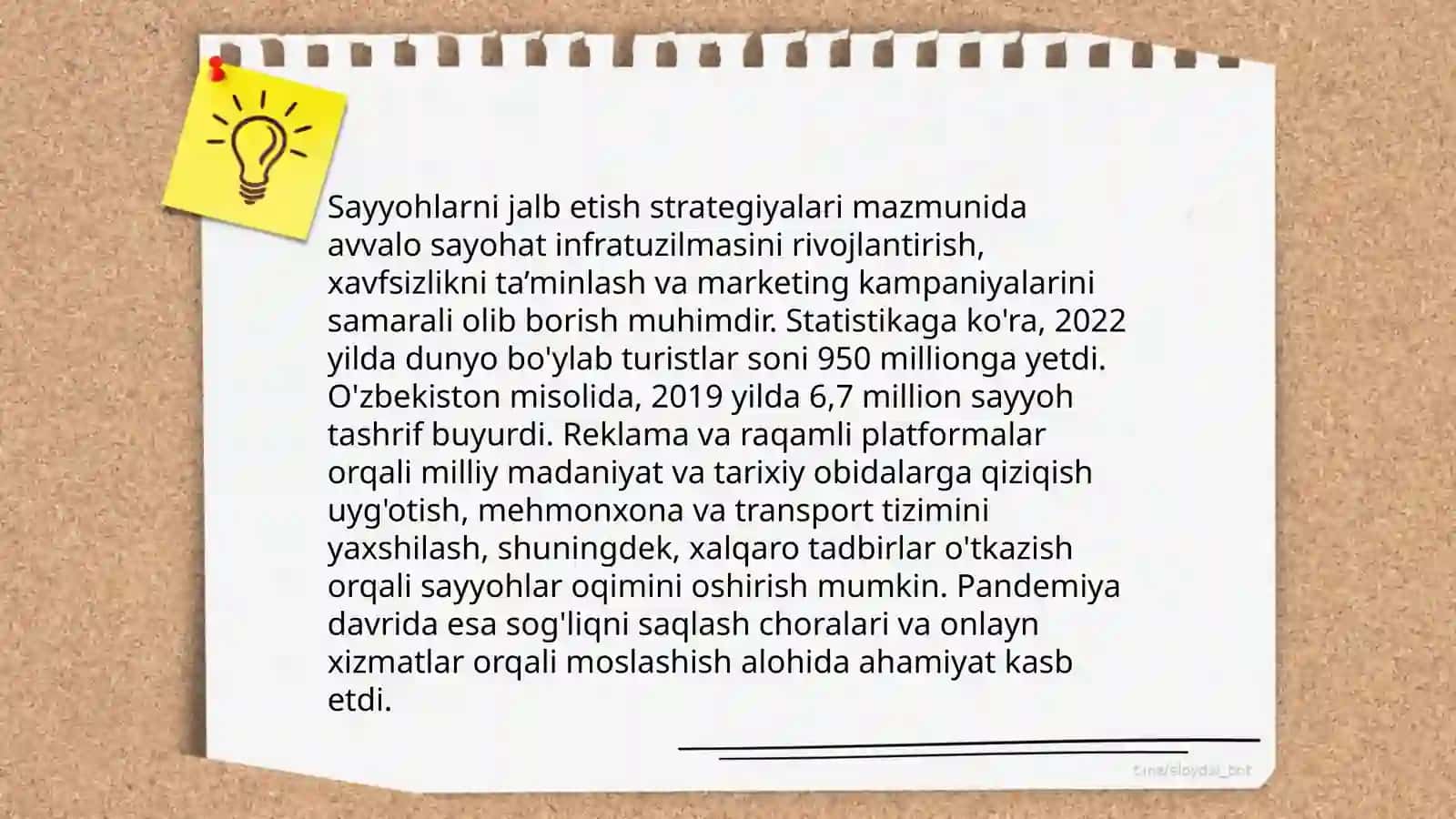 Turistik xizmatlar ko‘rsatishni tashkil etish 4