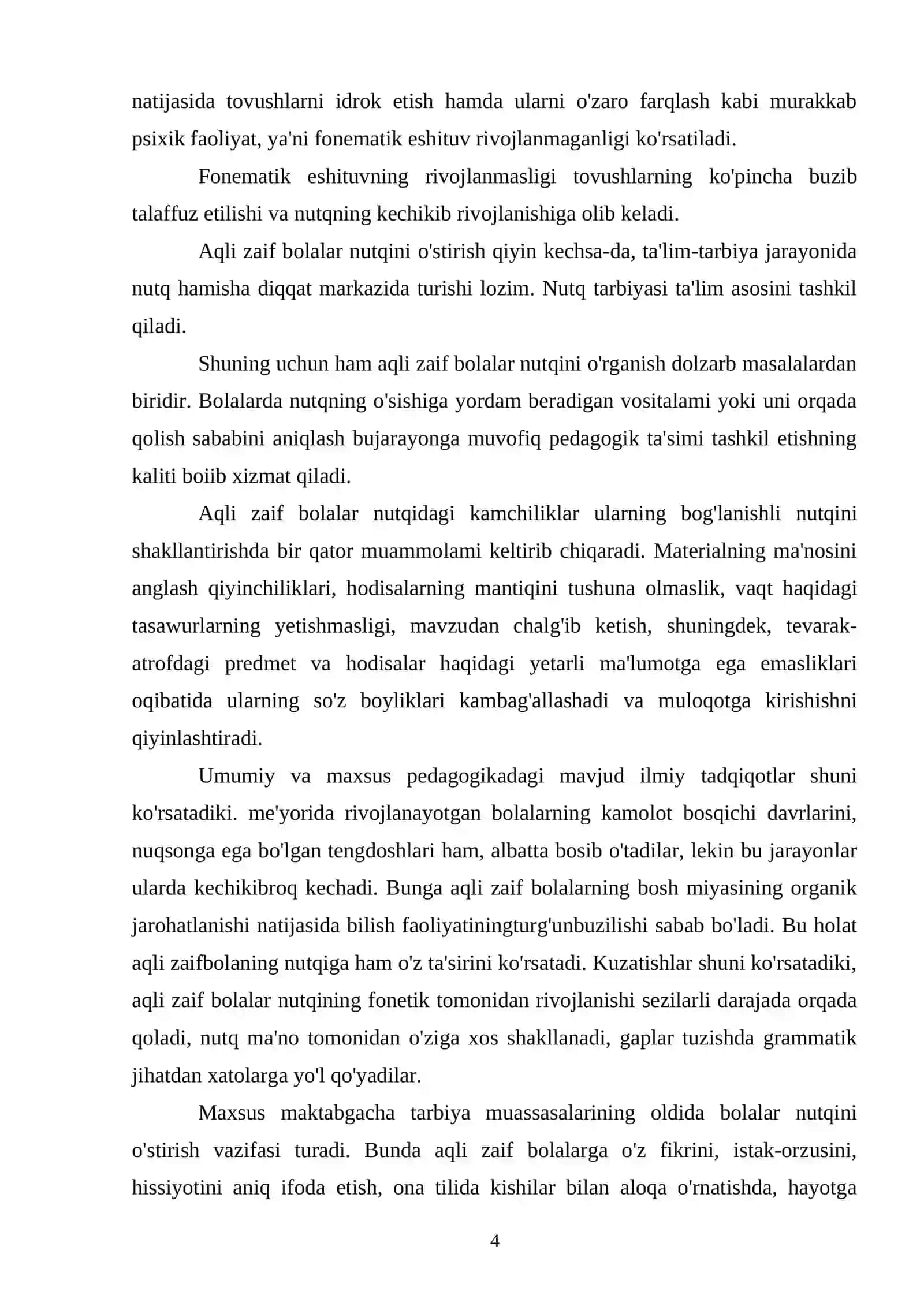 Maktabgacha yoshdagi aqli zaif bolalarni predmetlar olami bilan tanishtirish 4