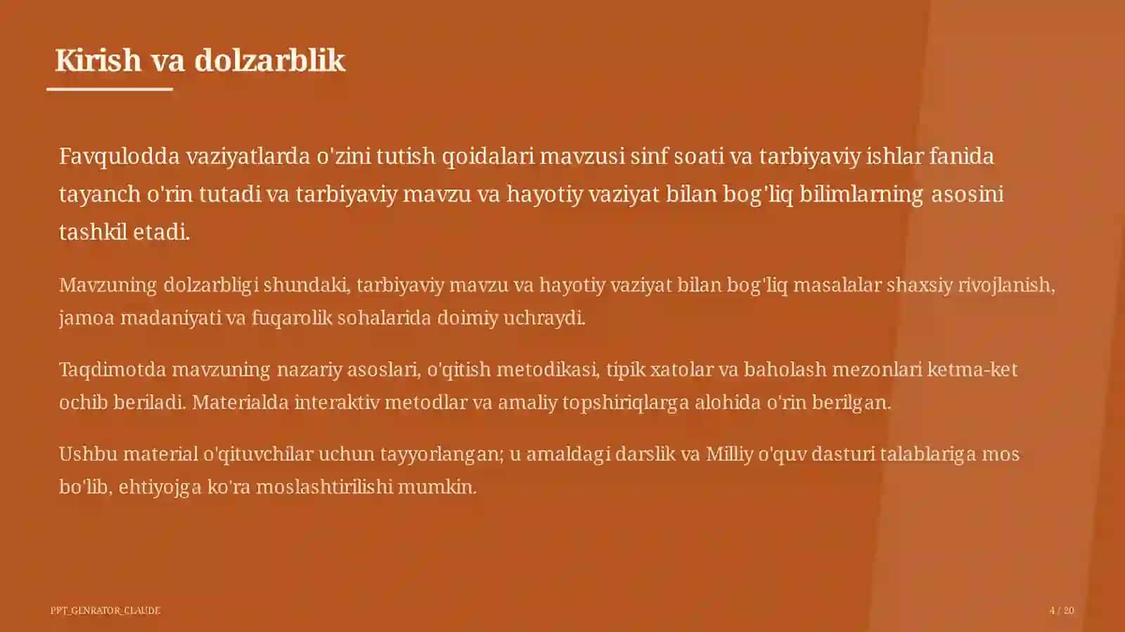 Favqulodda vaziyatlarda o'zini tutish qoidalari 4