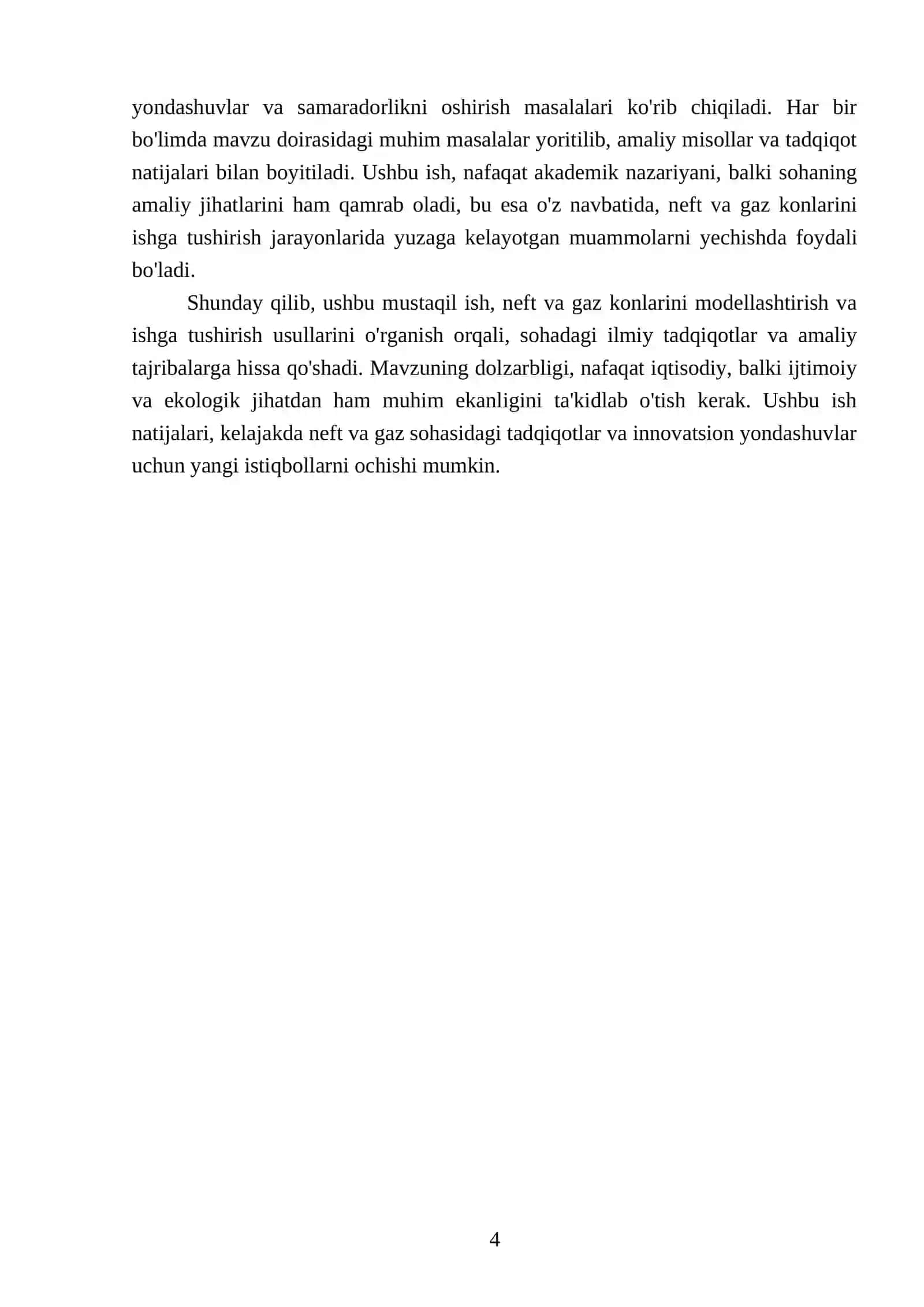 Neft va gaz konlarini ishga tushirish loyihalarini modellashtirish va ishga tushirish usullari 4