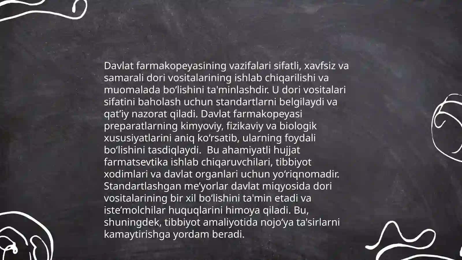 Davlat farmakopiyasi tarixi Tuzilishi.Dorilarnining sanoat texnoogiyasi asosiy tushunchalar va atamalari 4