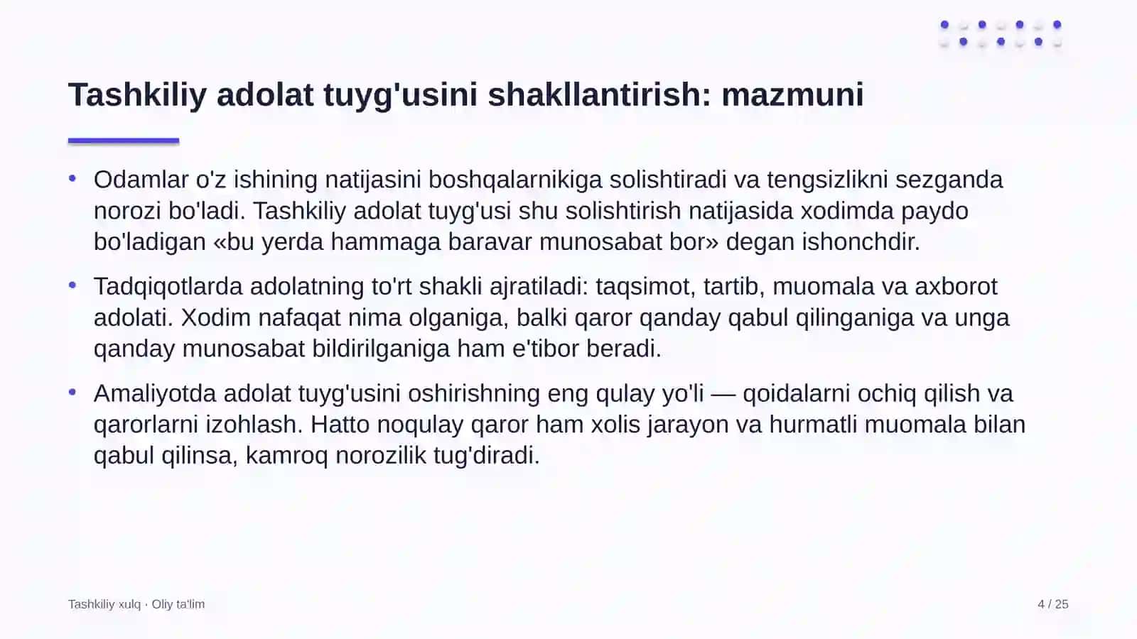franchayzing tarmoqlarida tashkiliy adolat tuyg'usini shakllantirish 9598 4