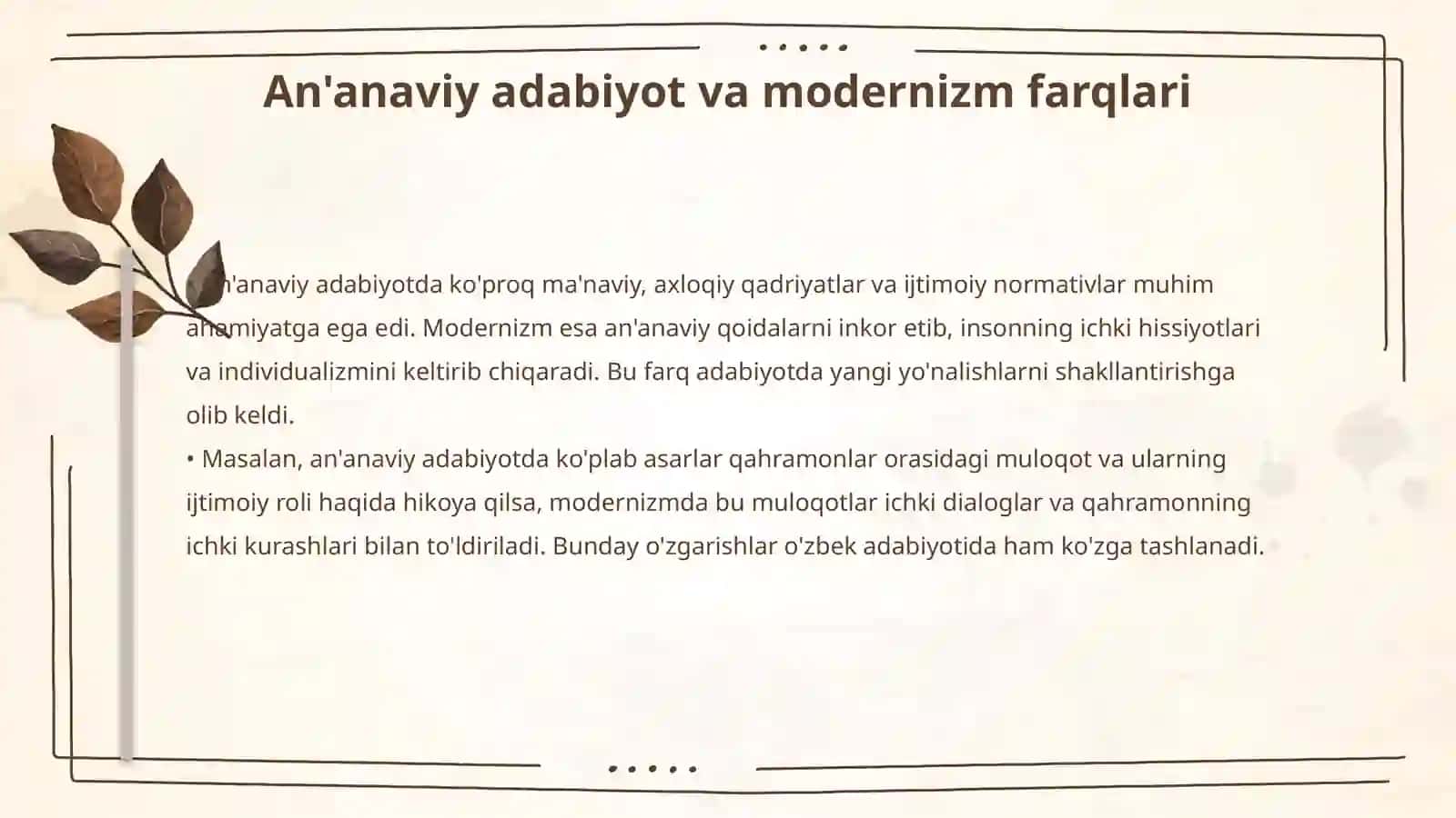 Istiqlol davri tanqidchilikida modernizm muammosi 4