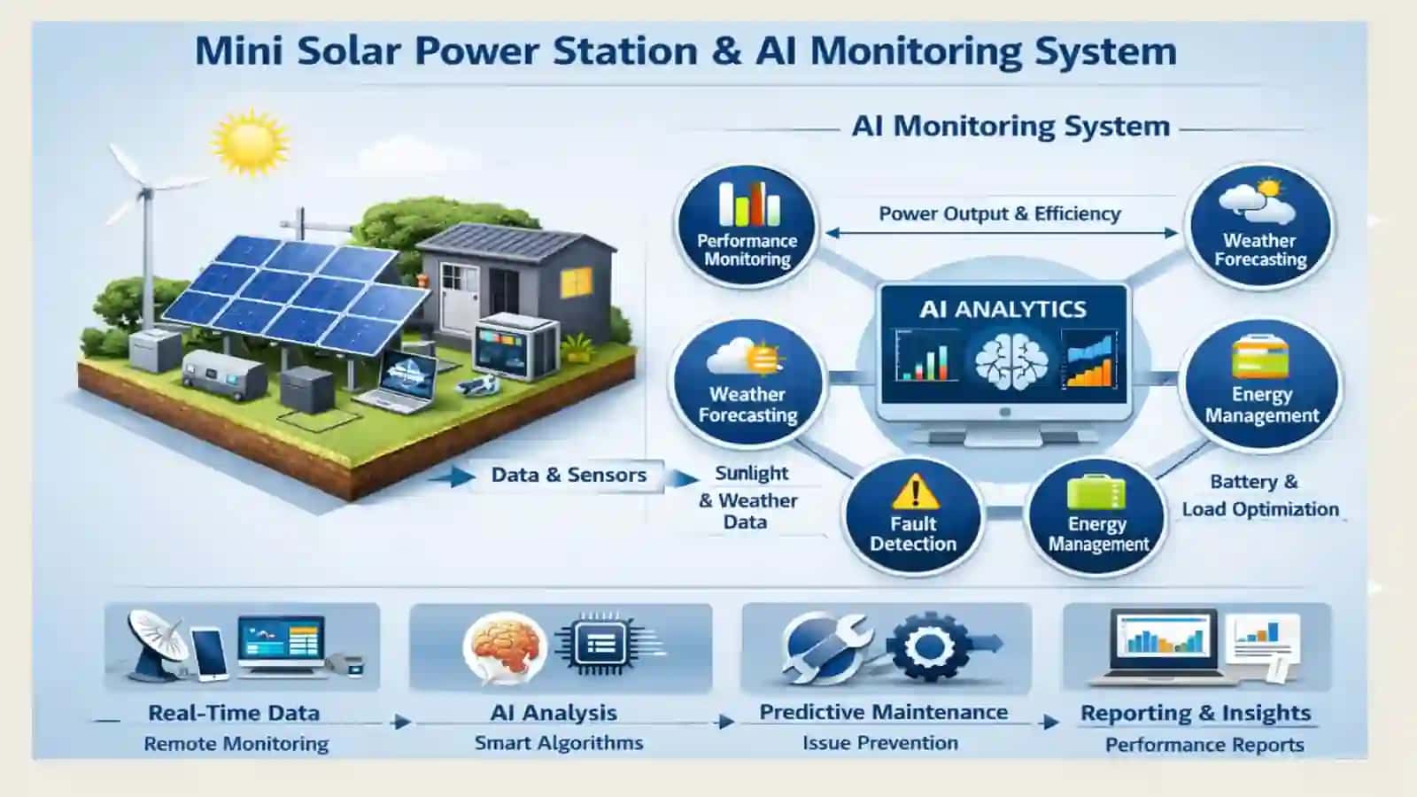SolarMini—Qishloq vakichik bizneslar uchun mini quyosh elektr stansiyasi 4