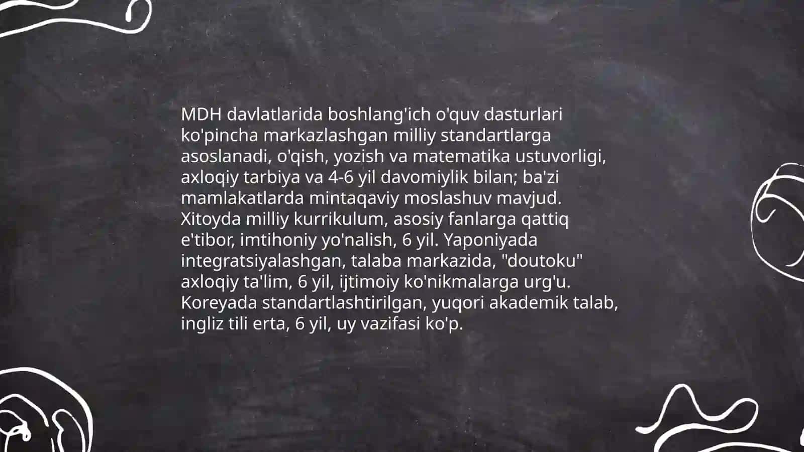 MDH Davlatlarida boshlang'ich ta'lim tizimi va o'ziga xos xususiyatlari 4